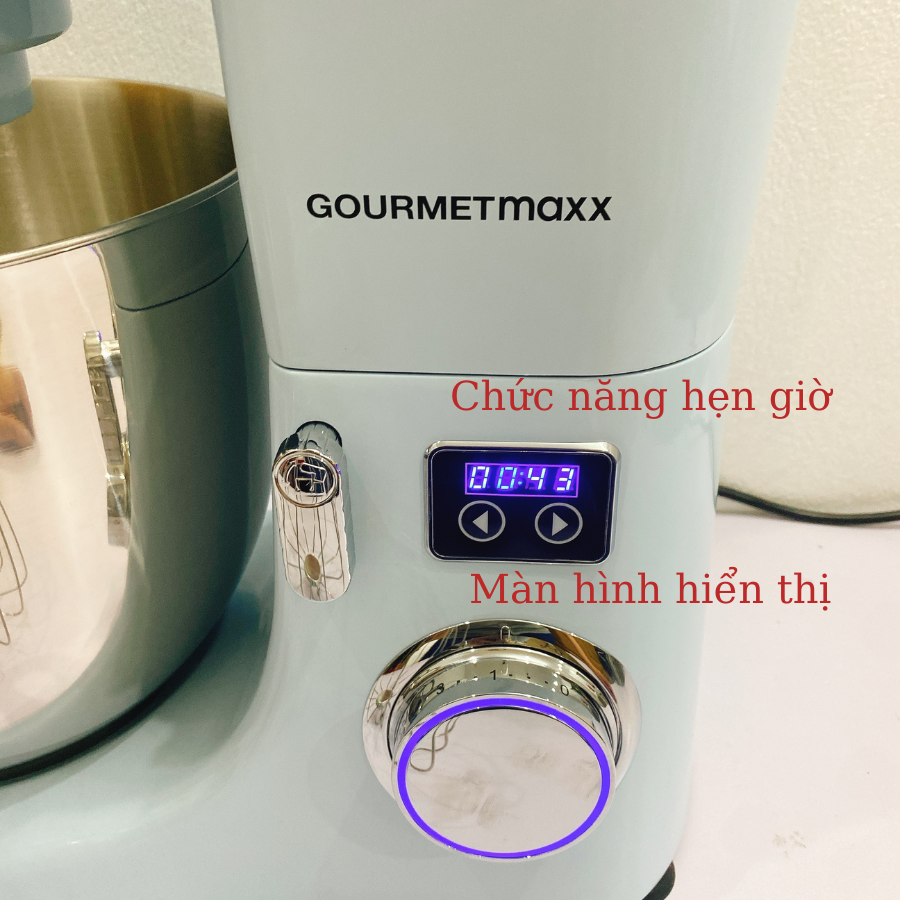 Máy trộn bột công nghiệp GOURMETMAXX 10L 2000W thân máy kim loại có hẹn giờ- thương hiệu Đức - Hàng chính hãng