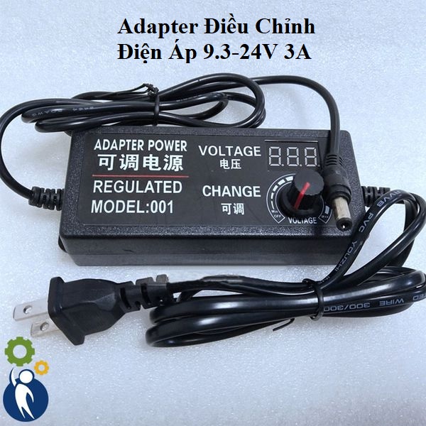 Adapter Điều Chỉnh Điện Áp 9.3-24VDC 3A Có Đồng Hồ Led Hiển Thị 220g