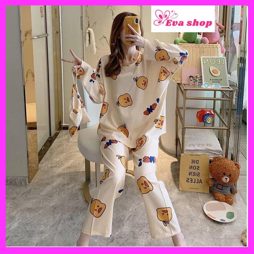 Đồ ngủ nữ, đồ bộ pijama nhiều họa tiết dễ thương hàng Quảng Châu