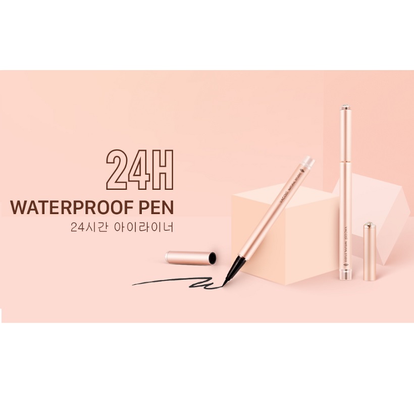 Kẻ mắt nước không trôi Vacosi 24H Waterproof Pen 2g (Rose Gold)