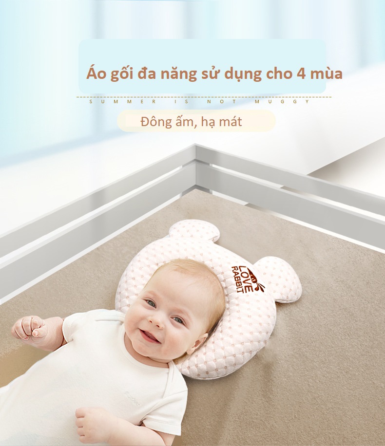 Gối Cao Su Non Cho Em Bé Loại Cao Cấp Chính Hãng Tila-Tila Thương Hiệu Đức Mã TG02 Chống Méo Đầu, Bẹp Đầu, Nghẹo Cổ, Còm Lưng Bé