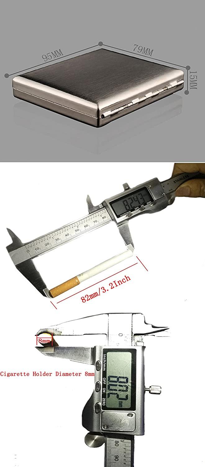 Hộp đựng  bằng thép không gỉ, Bản vẽ dây mạ niken, Giữ 20 điếu .