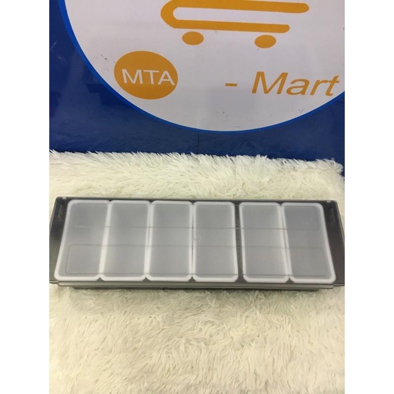 Khay topping nhựa 6 ngăn