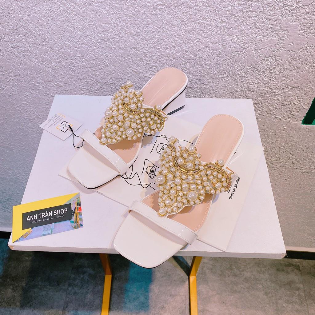 DÉP GÓT VUÔNG DA BÓNG QUẢNG CHÂU CAO CẤP