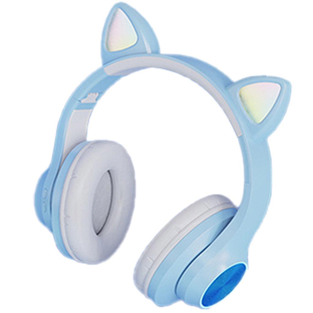 Tai Nghe Bluetooth 5.0 Không Dây Hình Tai Mèo Có Đèn Led Phát Sáng A11