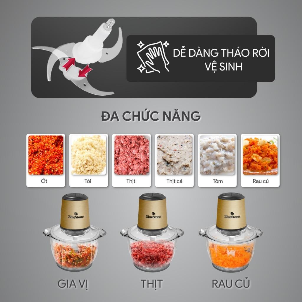 Máy Xay Thịt Bluestone 2.0Lit CHB-5148, 350W-Cối Thủy Tinh , Hàng Chính Hãng