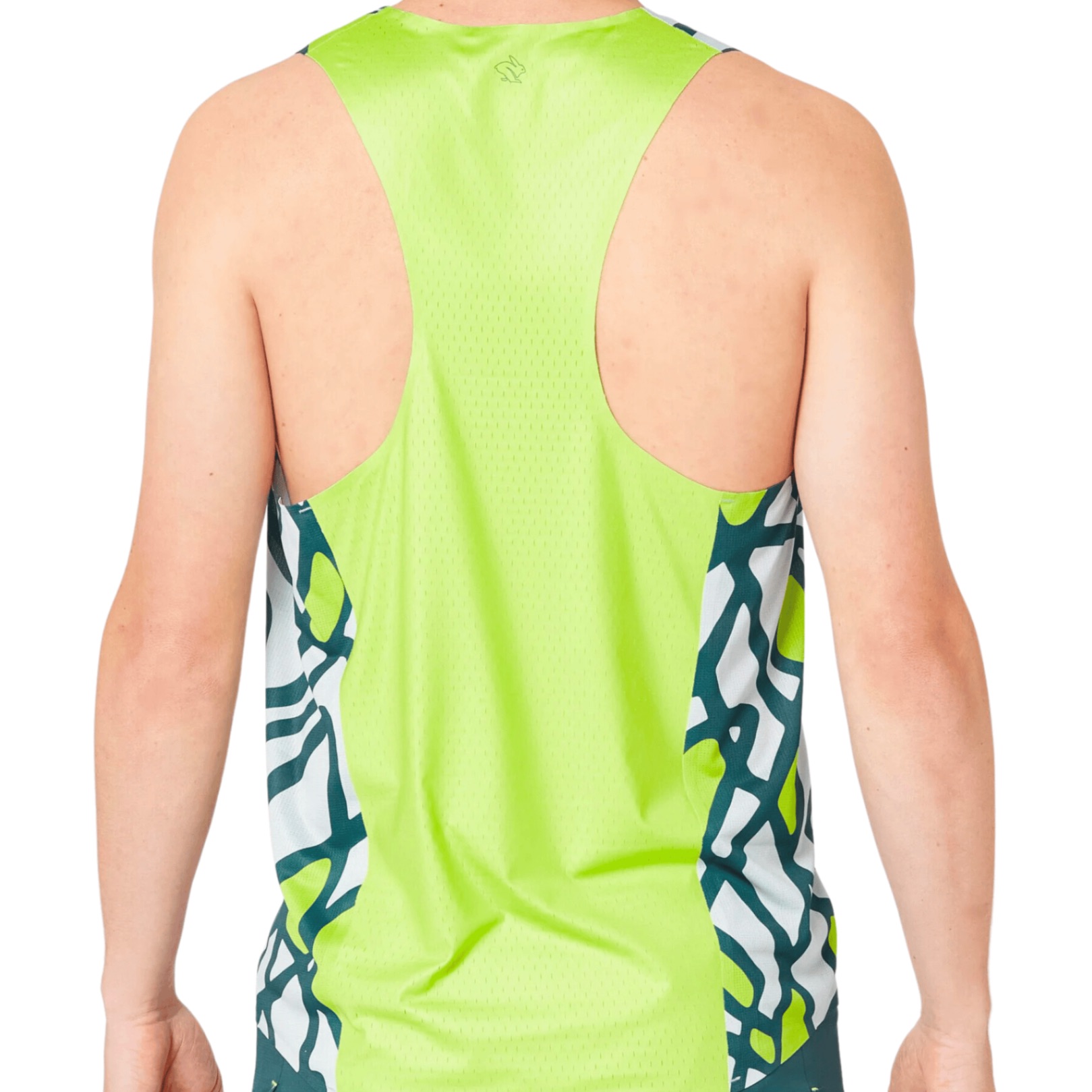 Áo Singlet Chạy Bộ Nam Rabbit Speedeez - Lime Abstract