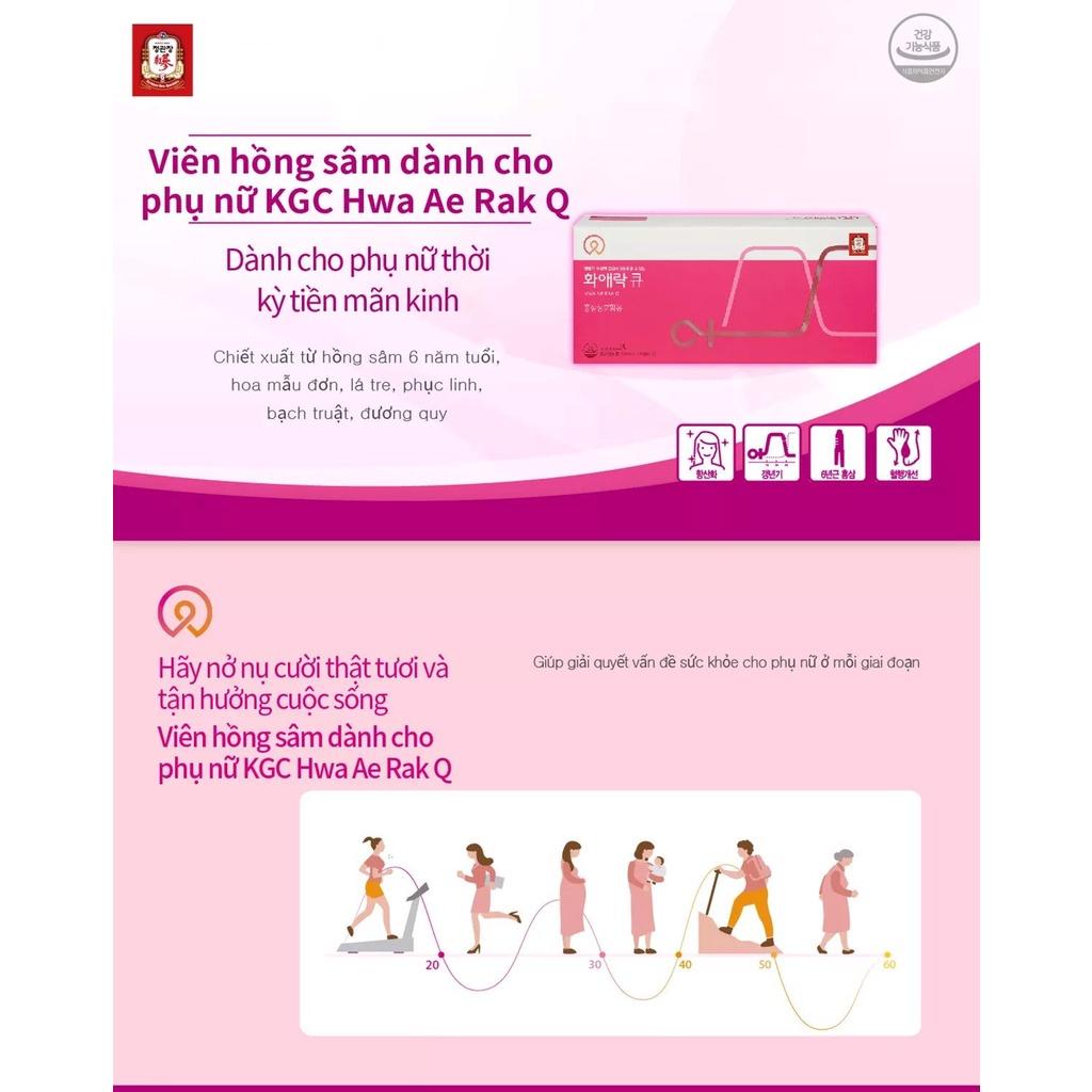 Viên Hồng Sâm Dành Cho Phụ Nữ Hwa Ae Rak Q KGC Cheong Kwan Jang