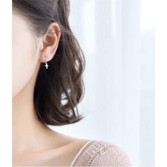 Khuyên tai bạc Ý s925 đinh tán xương cá E8534 - AROCH Jewelry