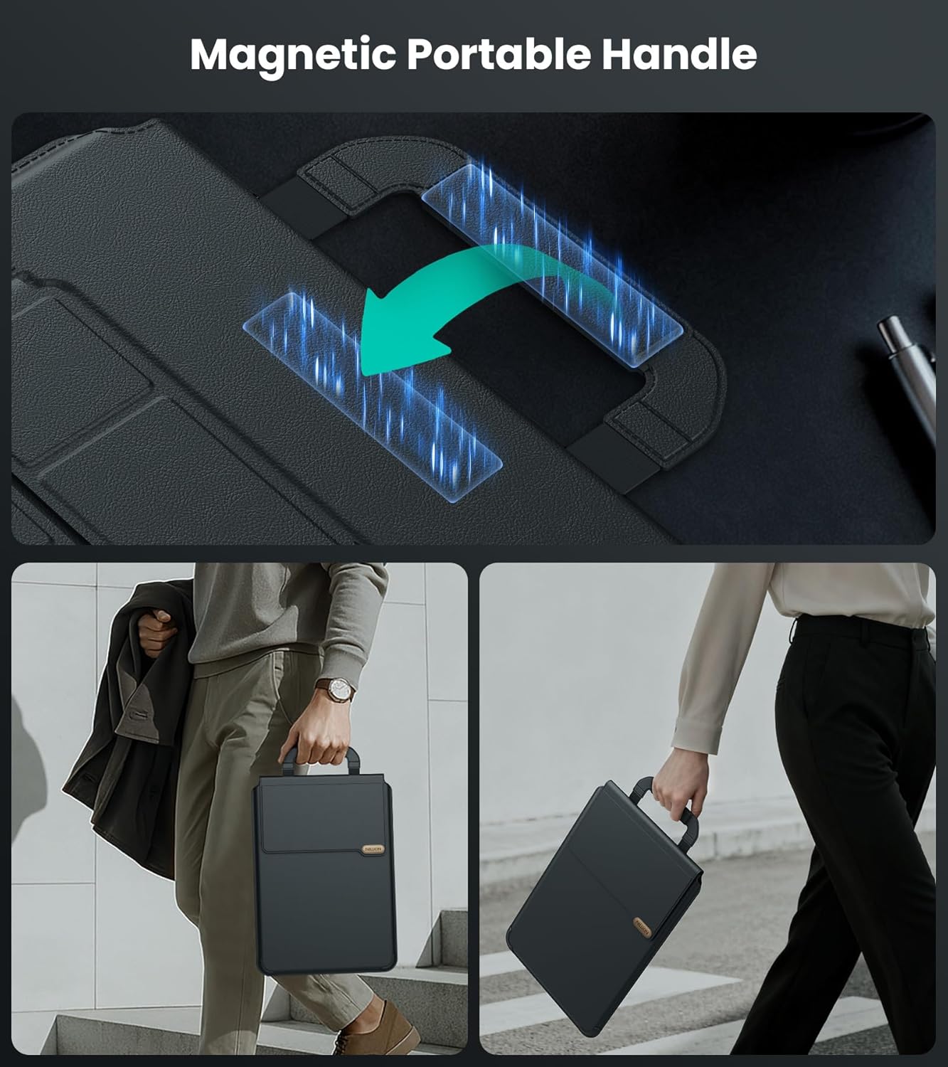 Bao da Nillkin Versatile Pro có giá đỡ và tấm lót chuột cho Laptop 14inch 16inch Macbook Air Pro/Surface/HP/Dell - Hàng Chính Hãng