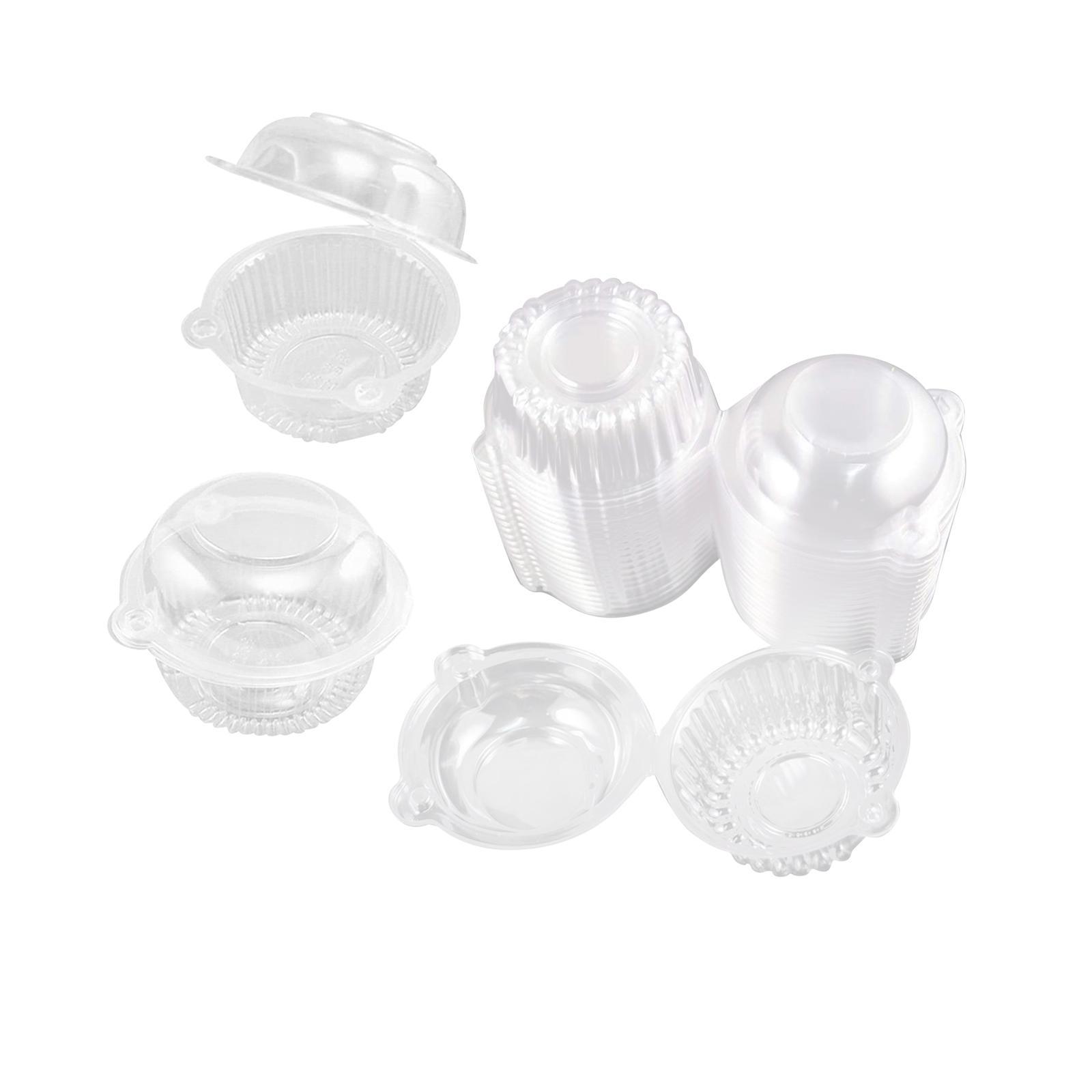 50 Pieces Muffin Dome Holder Box Cupcake Carrier Holder Box for Wedding Cake S