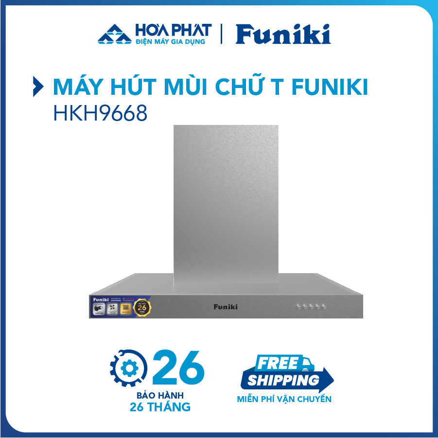 Máy hút mùi chữ T Funiki HKH9668 (Rộng 70cm) - Bảo hành 26 tháng - Hàng chính hãng