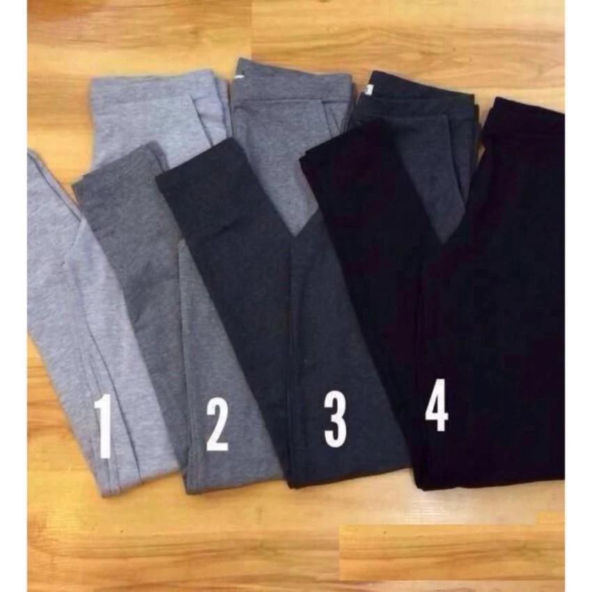 Quần Legging nữ trơn 2 túi xéo (Đen