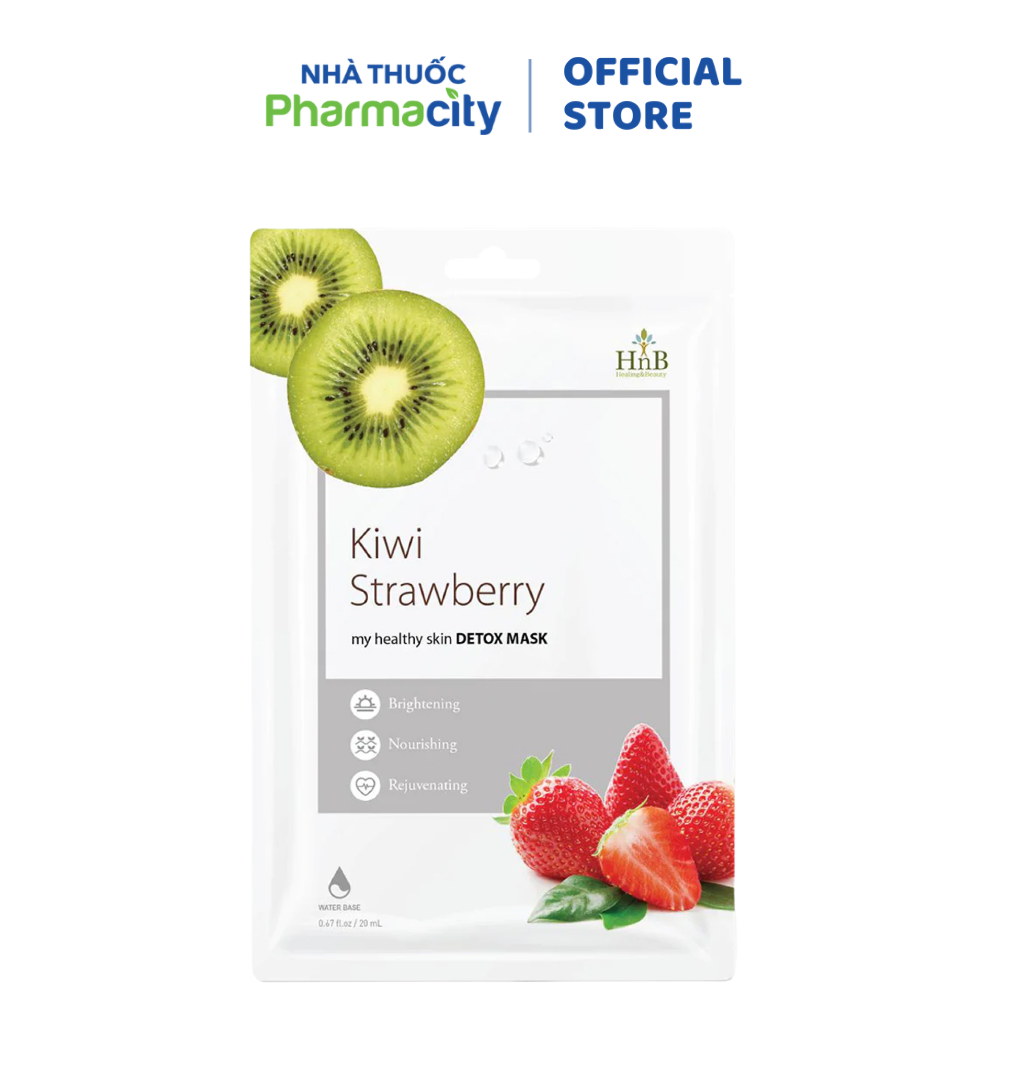 Mặt nạ dưỡng dâu tây &amp; Kiwi HNB My Healthy Skin Detox  21ml