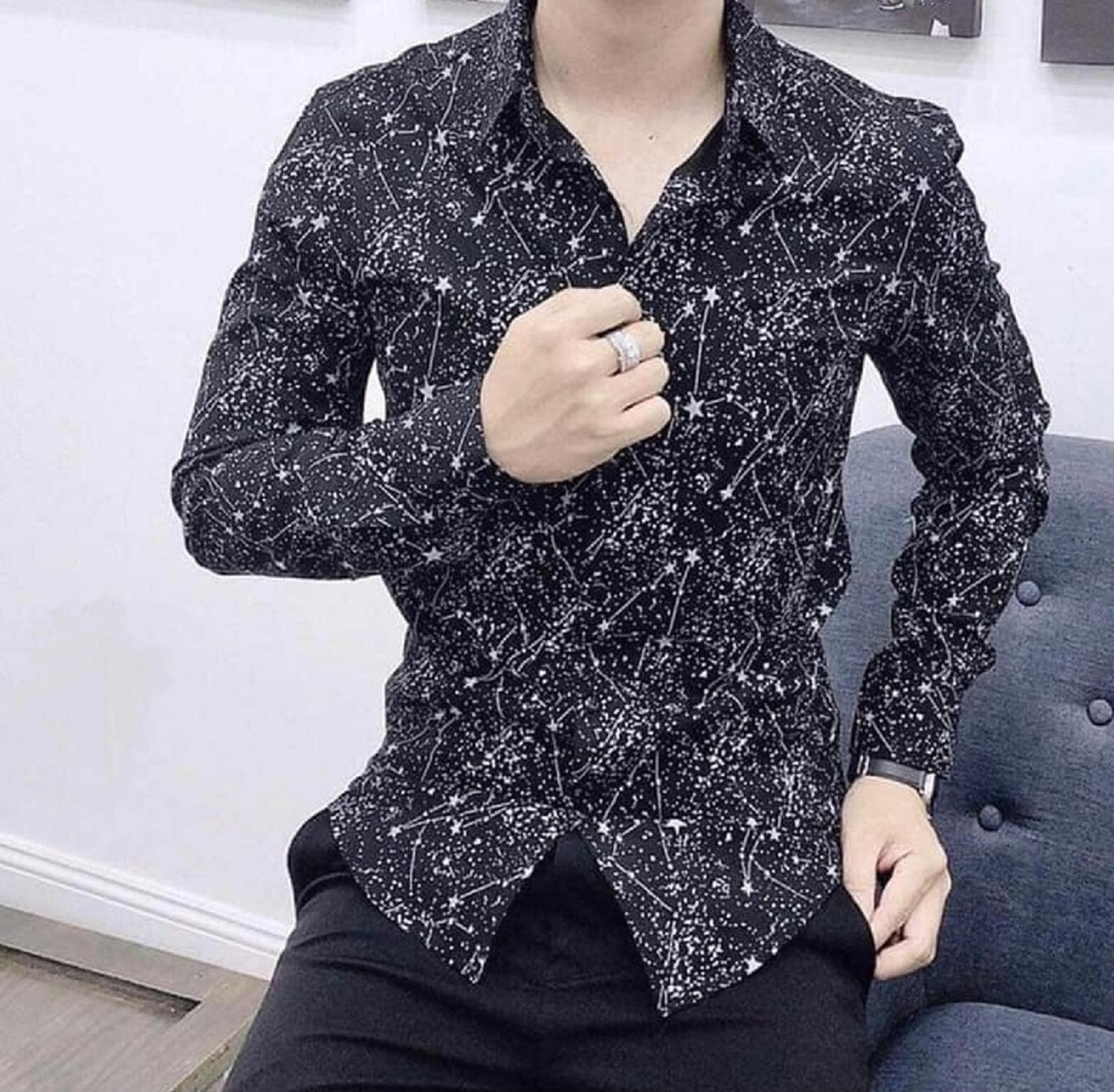 ÁO SƠ MI NAM TAY DÀI HOẠ TIẾT