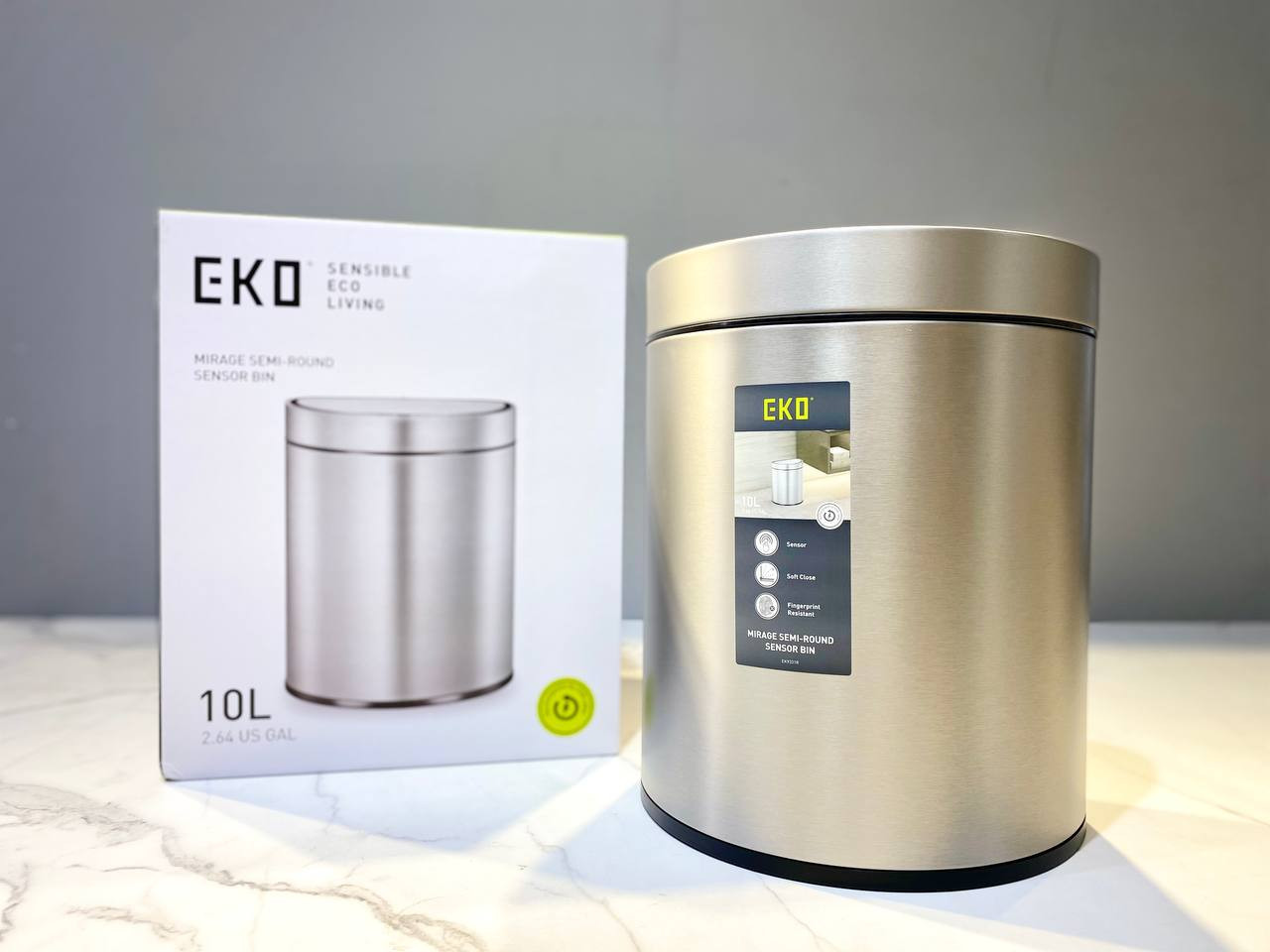 Thùng rác cảm biến chống bám vân tay EKO EK9331RMMT-10L Made in EU Hàng chính hãng