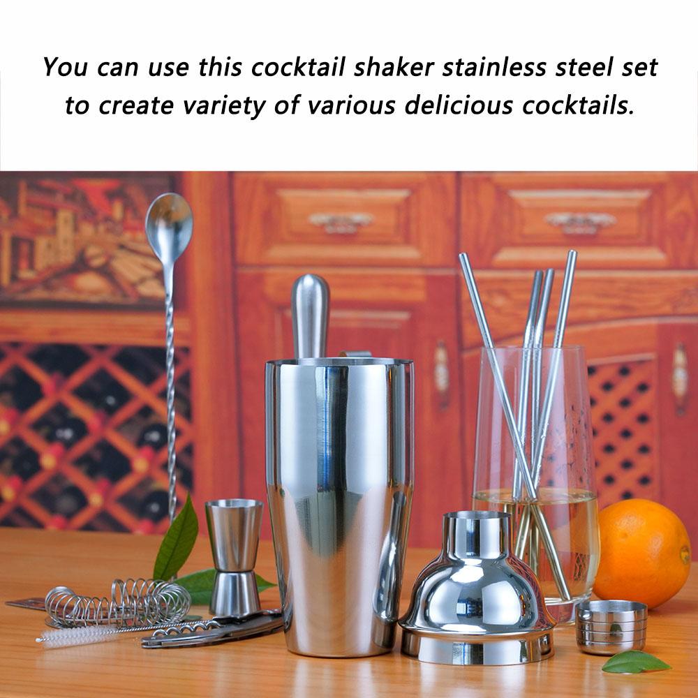Bộ dụng cụ pha chế cocktail bằng thép không gỉ