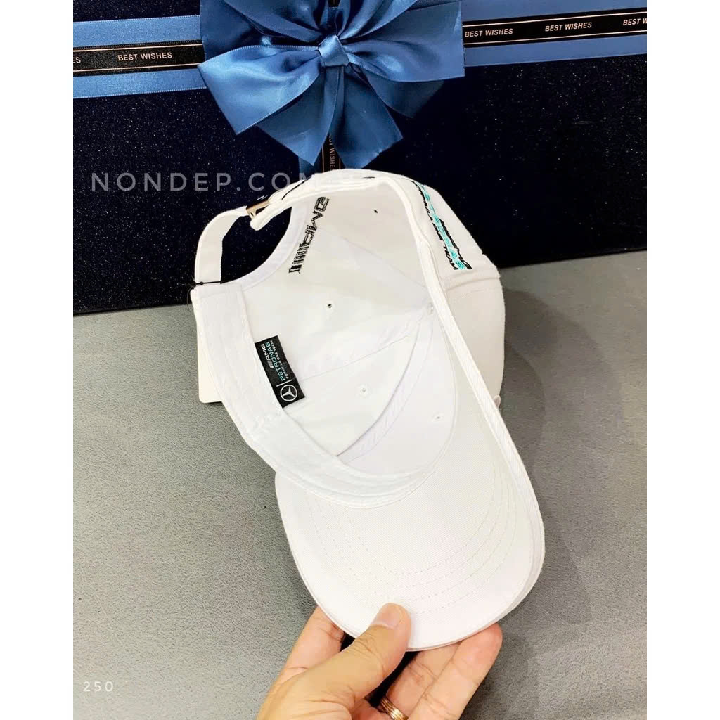 Nón kết, mũ lưỡi trai tem xe Mercedes vải Kaki đẹp form chuẩn (Ảnh thật)