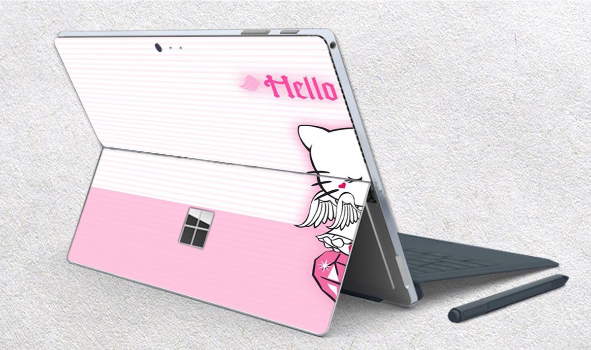 Skin dán hình Hello Kitty cho Surface Go, Pro 2, Pro 3, Pro 4, Pro 5, Pro 6, Pro 7, Pro X