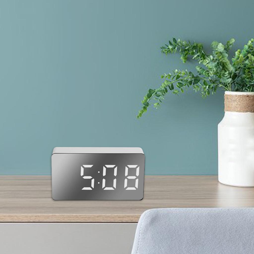 Digital Alarm Clock Large Date Snooze Time 3'' Table Clocks Decoration