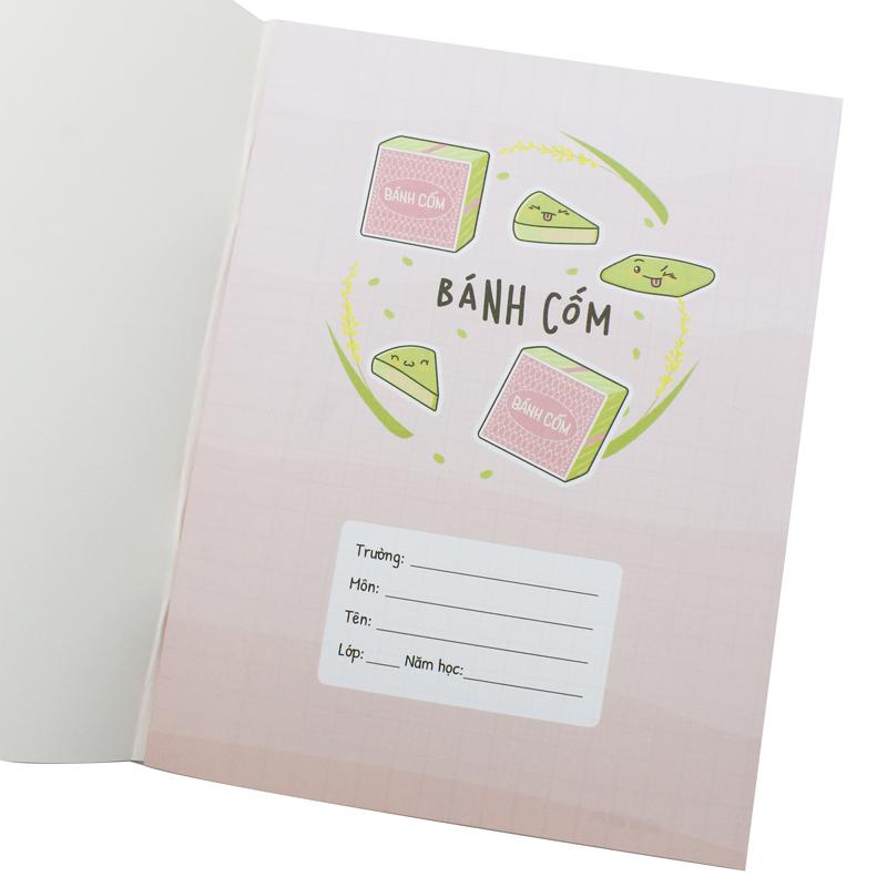 Combo 10 Tập Học Sinh Bánh Việt - Miền Nam - 4 Ô Ly - 96 Trang 80gsm - The Sun 01 - Bánh Cốm - Tặng Nhãn Vở Kèm Sticker