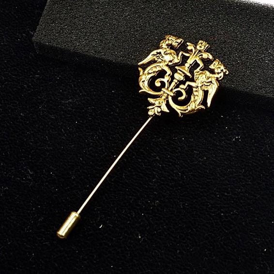 Brooch ghim cài áo cao cấp Rồng Vàng