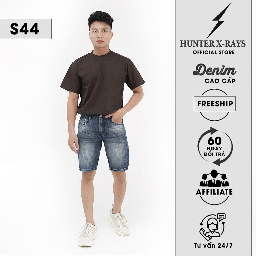 Quần Short Jeans Nam Form Slimfit Cotton Xanh – Hunter X-Rays S44