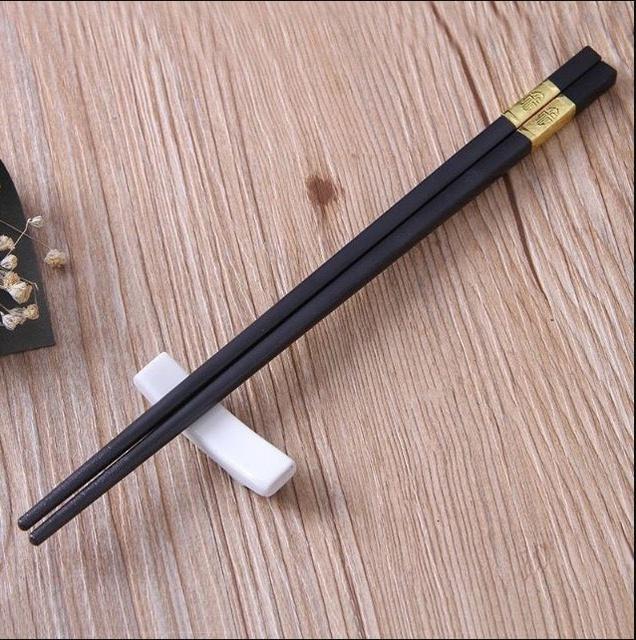 Đũa Ăn Hợp Kim Khảm Vàng Phong Các Hàn Quốc