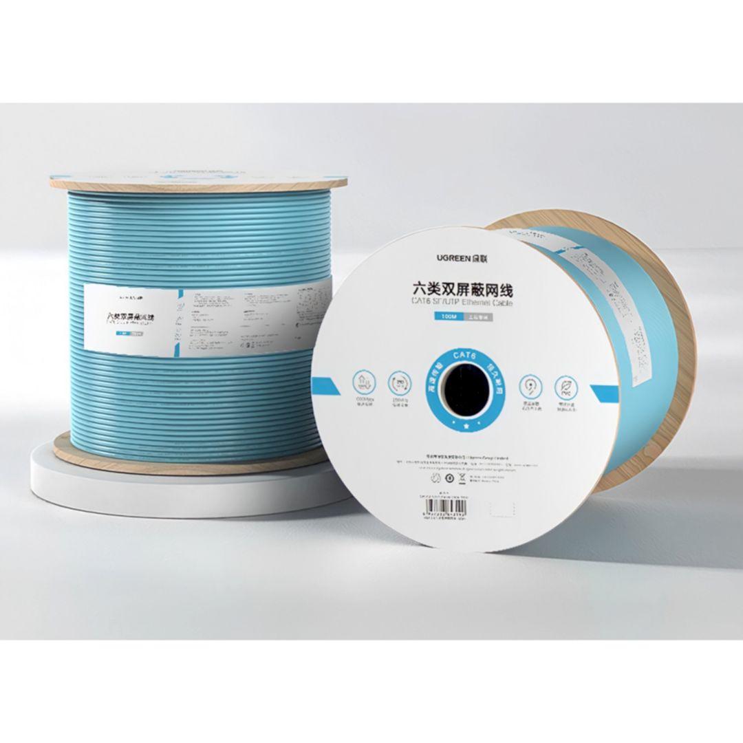 Ugreen 40319 Cáp mạng dài 100M Cat 6 S/Ftp lõi đồng nguyên chất  NW124 Hàng chính hãng