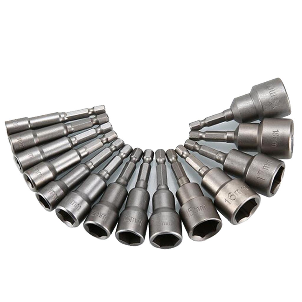 6-19mm 1/4 Inch Hex Socket Sets Nut Driver Household Tools Accessories