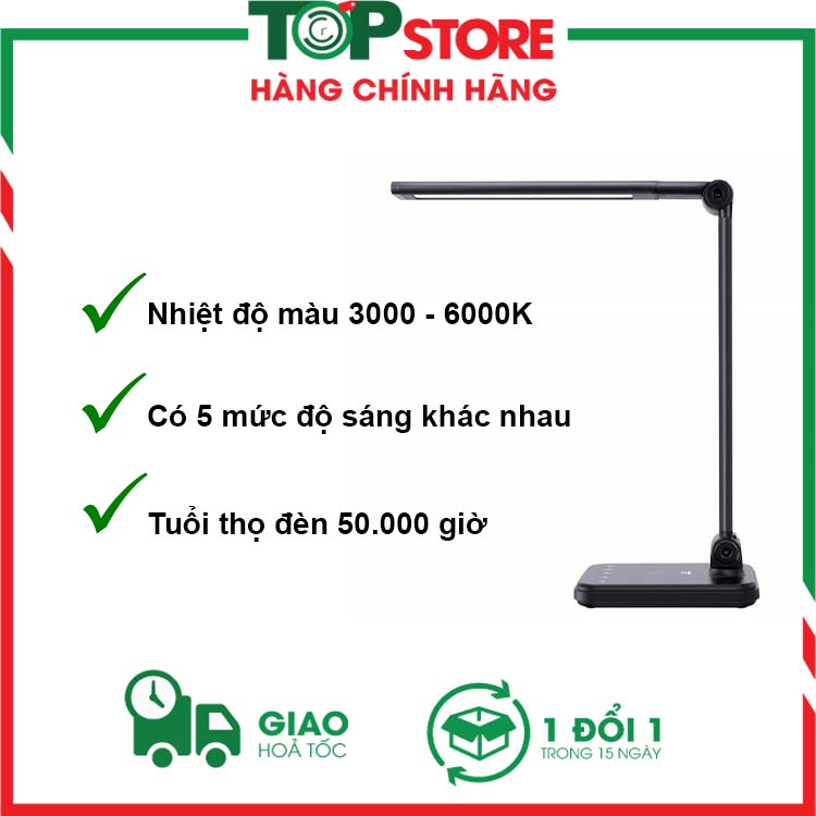 Đèn LED Bảo Vệ Mắt Taotronics 8W TT-DL047 Cổng USB-A Tích hợp sạc nhanh không dây