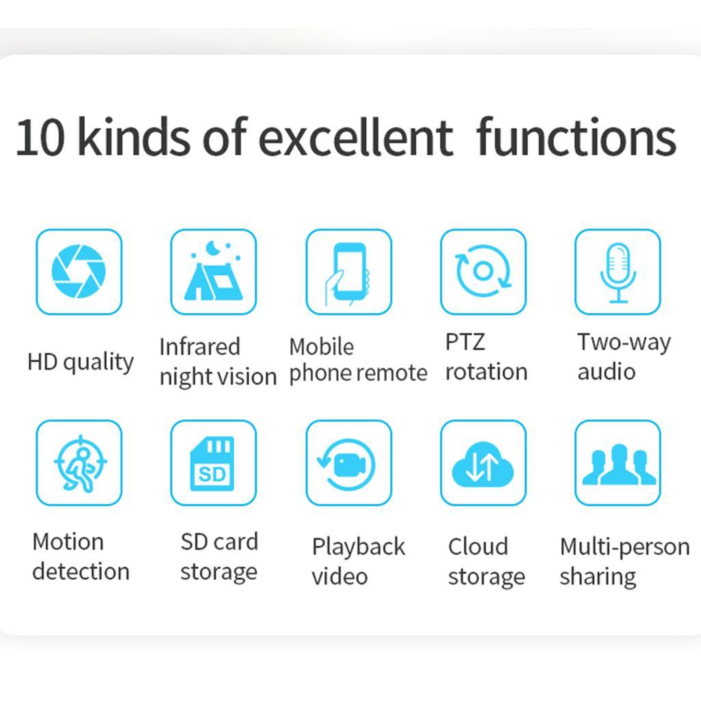 IP Camera 2MP Home Night Seeing Network Camera Alarm Function