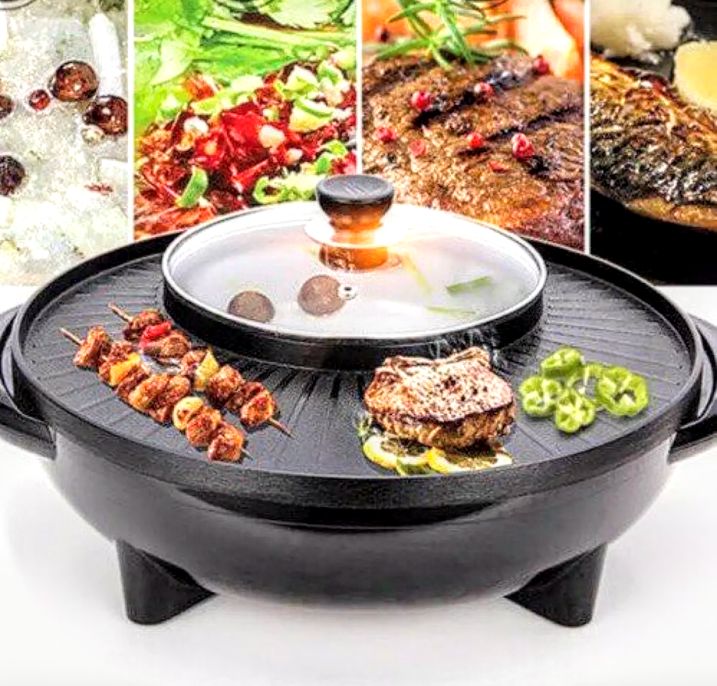 BẾP NƯỚNG ĐIỆN NẤU LẨU 2 TRONG 1 ĐA NĂNG CHỐNG DÍNH HÀNG CAO CẤP LOẠI TỐT
