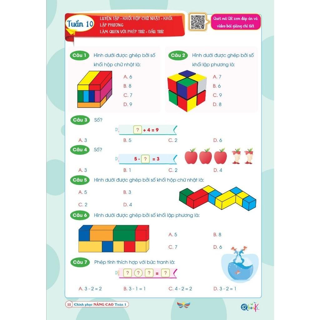 Chinh Phục Nâng Cao Toán Lớp 1 - Cánh Diều - Cả năm ( 1 Cuốn )  - Bản Quyền