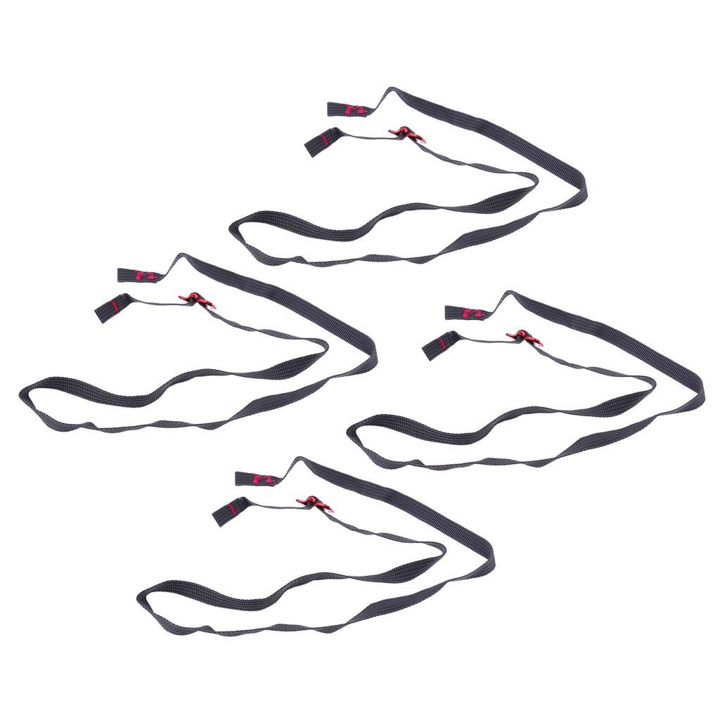 4 Pcs Quick Release Nylon Cord Tie Binding Strap Rope Luggage Bag 1 m