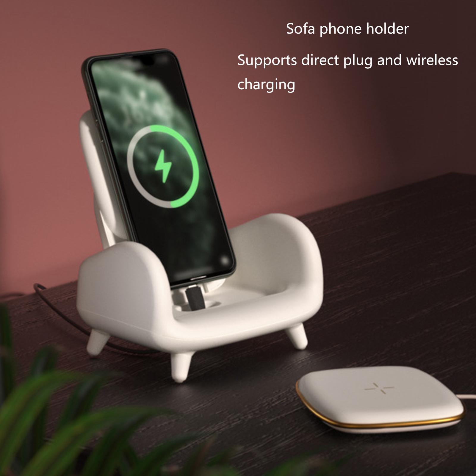 10W Wireless Charger Pad Night Lamp Light wood color