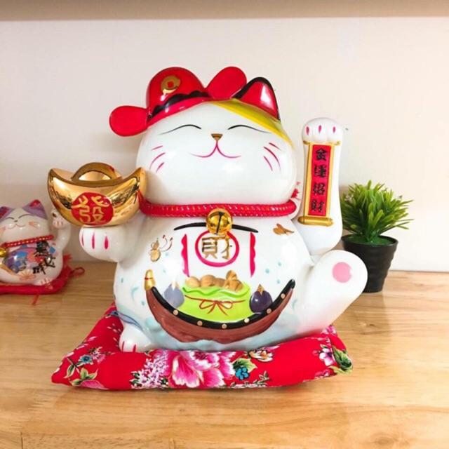 Mèo thần tài, mèo may mắn maneki neko size 25cm