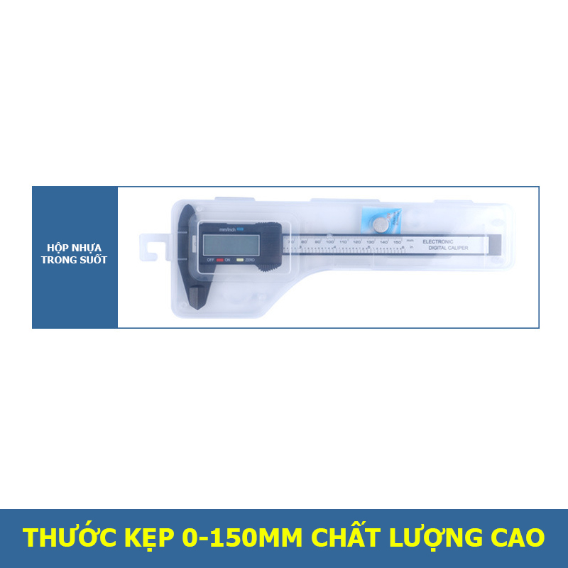 Thước kẹp điện tử màn hình kỹ thuật số Syntek 150mm (tặng kèm PIN dự phòng)