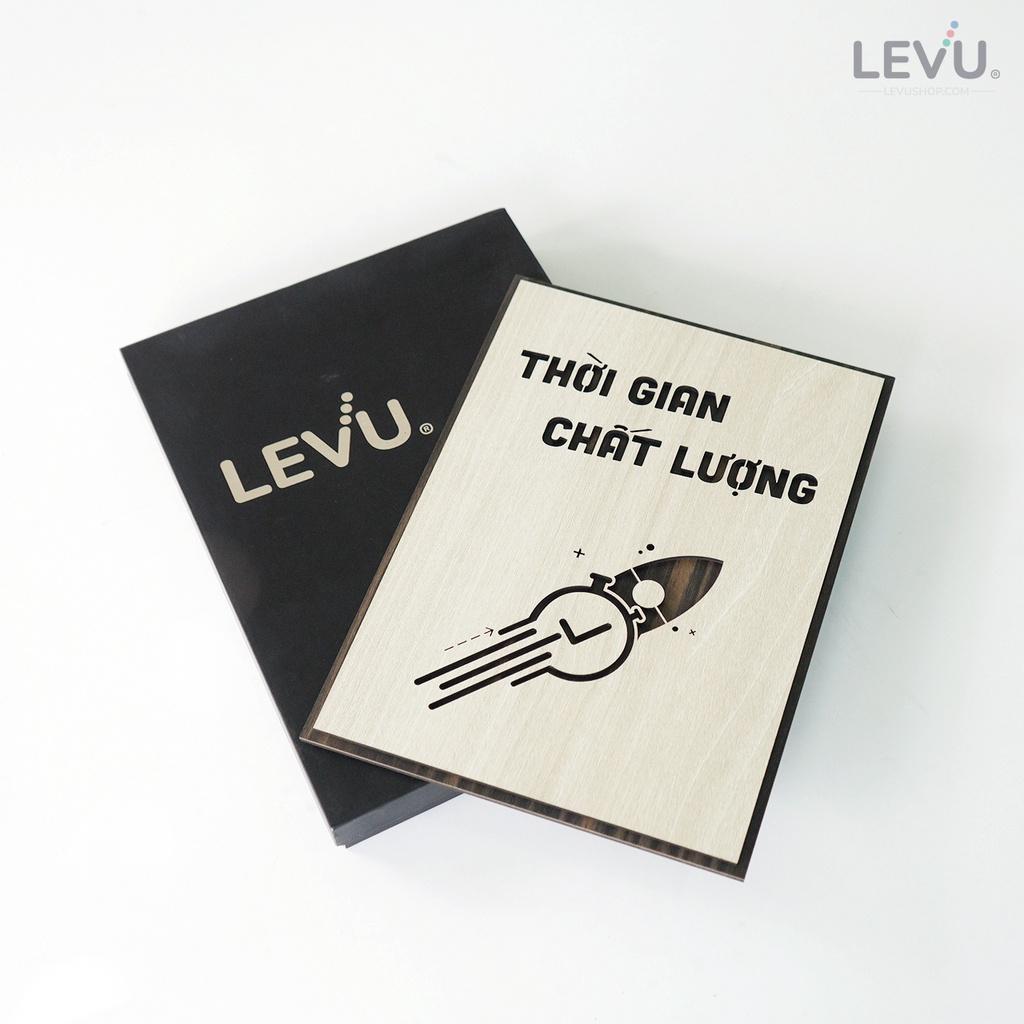 Tranh tạo động lực gỗ LEVU LV130 "Thời gian chất lượng"