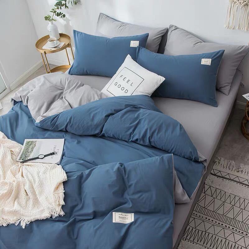 Bộ Set Chăn Ga Cotton Tici Cao Cấp Phong Cách Hàn Quốc Đủ Size Đủ Màu - Không Vỏ Ôm
