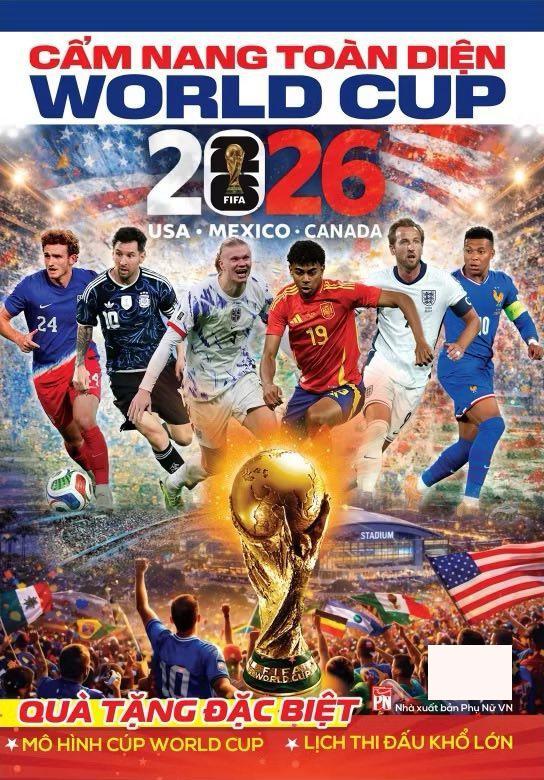Sách - Cẩm Nang World Cup 2026 - Tặng Kèm Mô Hình Cúp World Cup + Lịch Thi Đấu Khổ Lớn