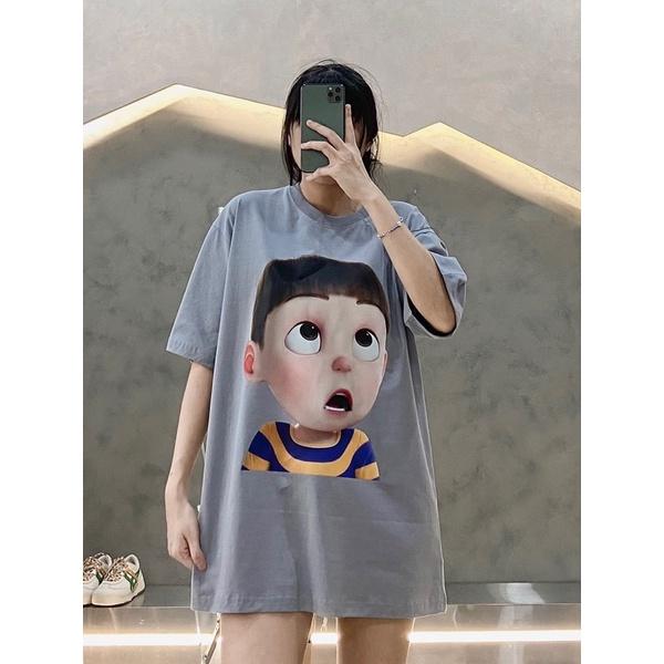 Áo thun cotton vải dày cao cấp áo unisex in hình đôi