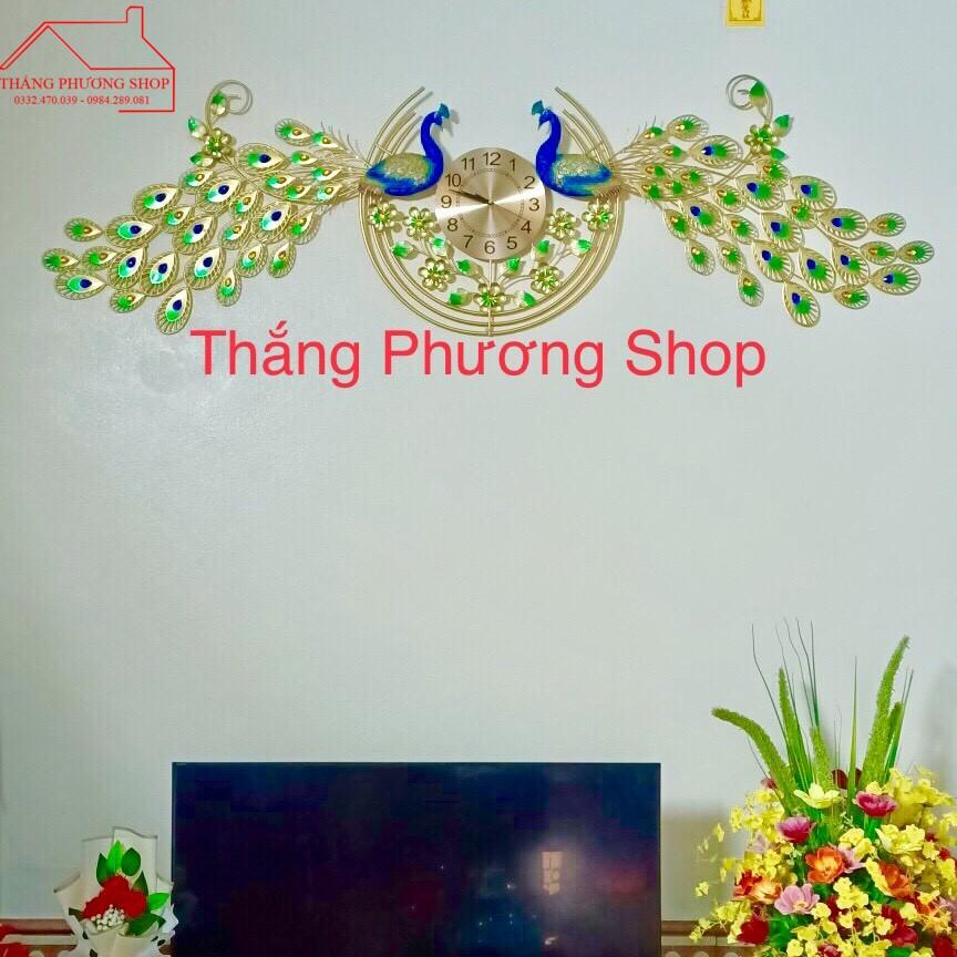 Đồng Hồ Treo Tường Trang Trí Chim Công Uyên Ương TP-066