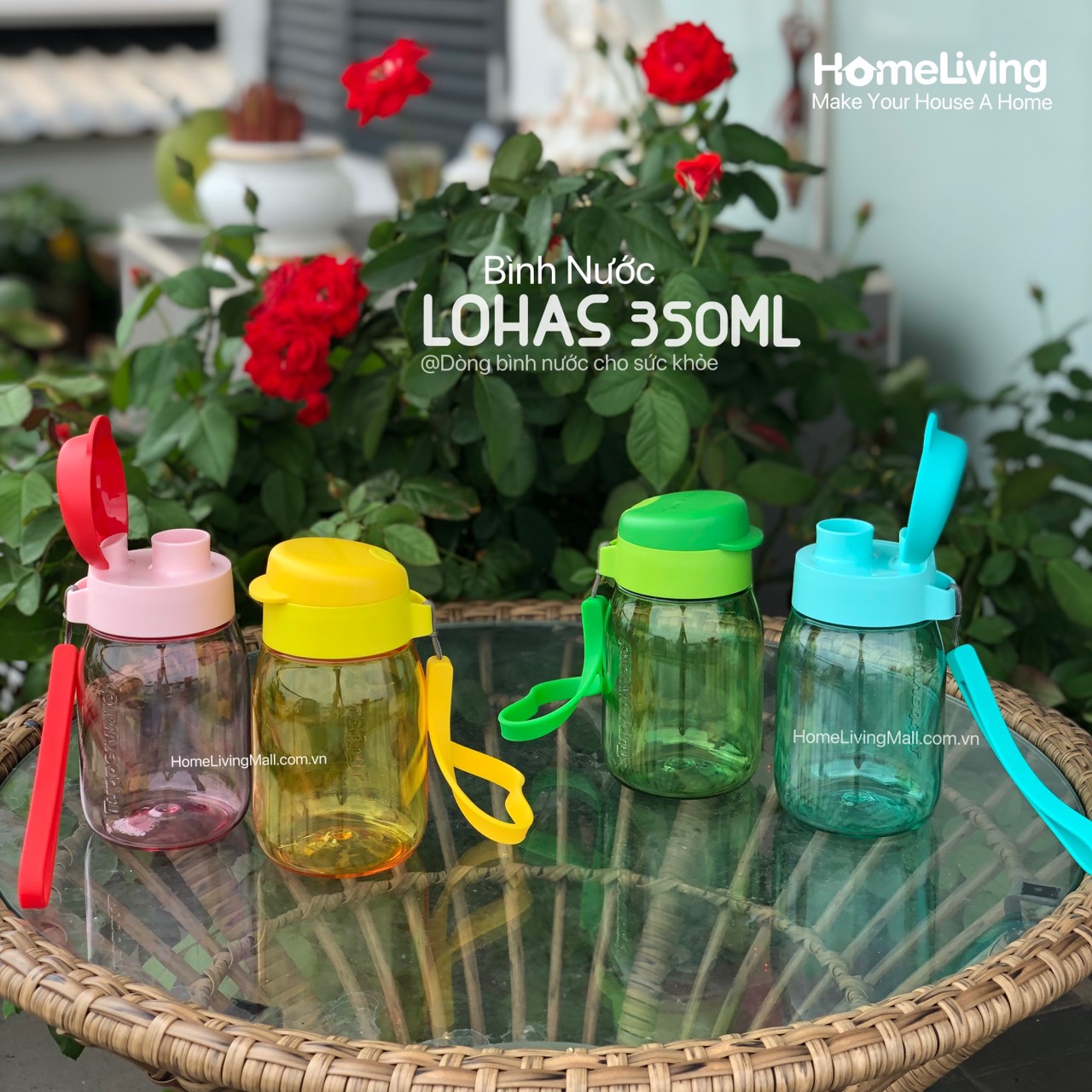 Bình Nước Tupperware Lohas 350ml - Màu mới