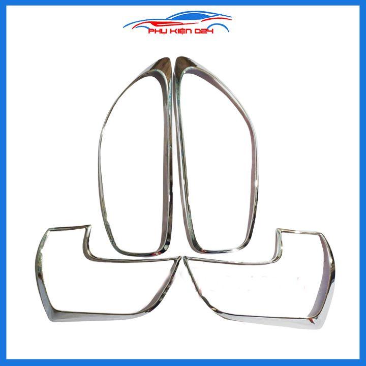 Ốp viền đèn pha hậu mạ crom Morning 2012-2013-2014-2015-2016-2017-2018-2019-2020 chống trầy trang trí bảo vệ xe