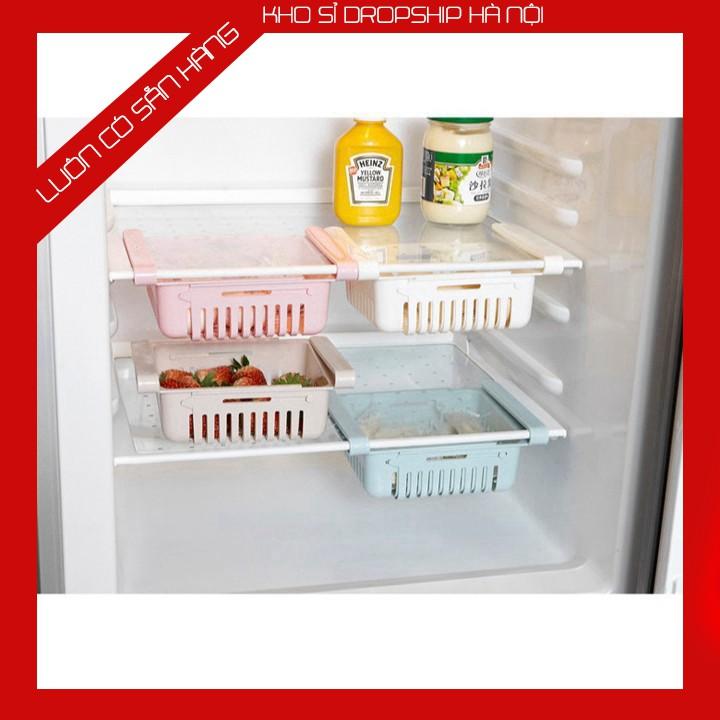 Khay nhựa kéo dài đựng thức ăn, thực phẩm trong tủ lạnh tiện dụng