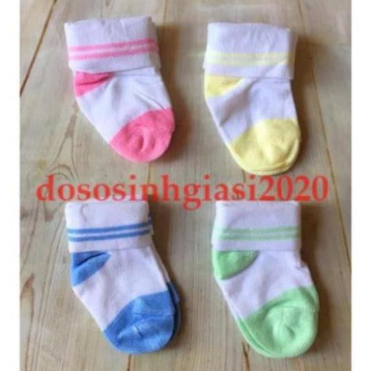 Combo 5 đôi vớ sơ sinh/ tất sơ sinh cho bé 0-6 tháng