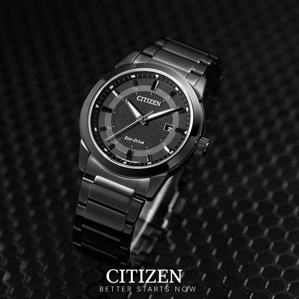 Đồng Hồ Nam Citizen Dây Thép Không Gỉ BM7145-51E - Mặt Đen