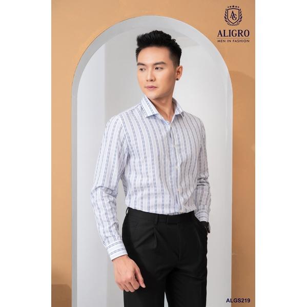 Áo sơ mi nam dài tay ALIGRO chất liệu bamboo cao cấp mềm mịn, kháng khuẩn, chống tia UV ALGS219