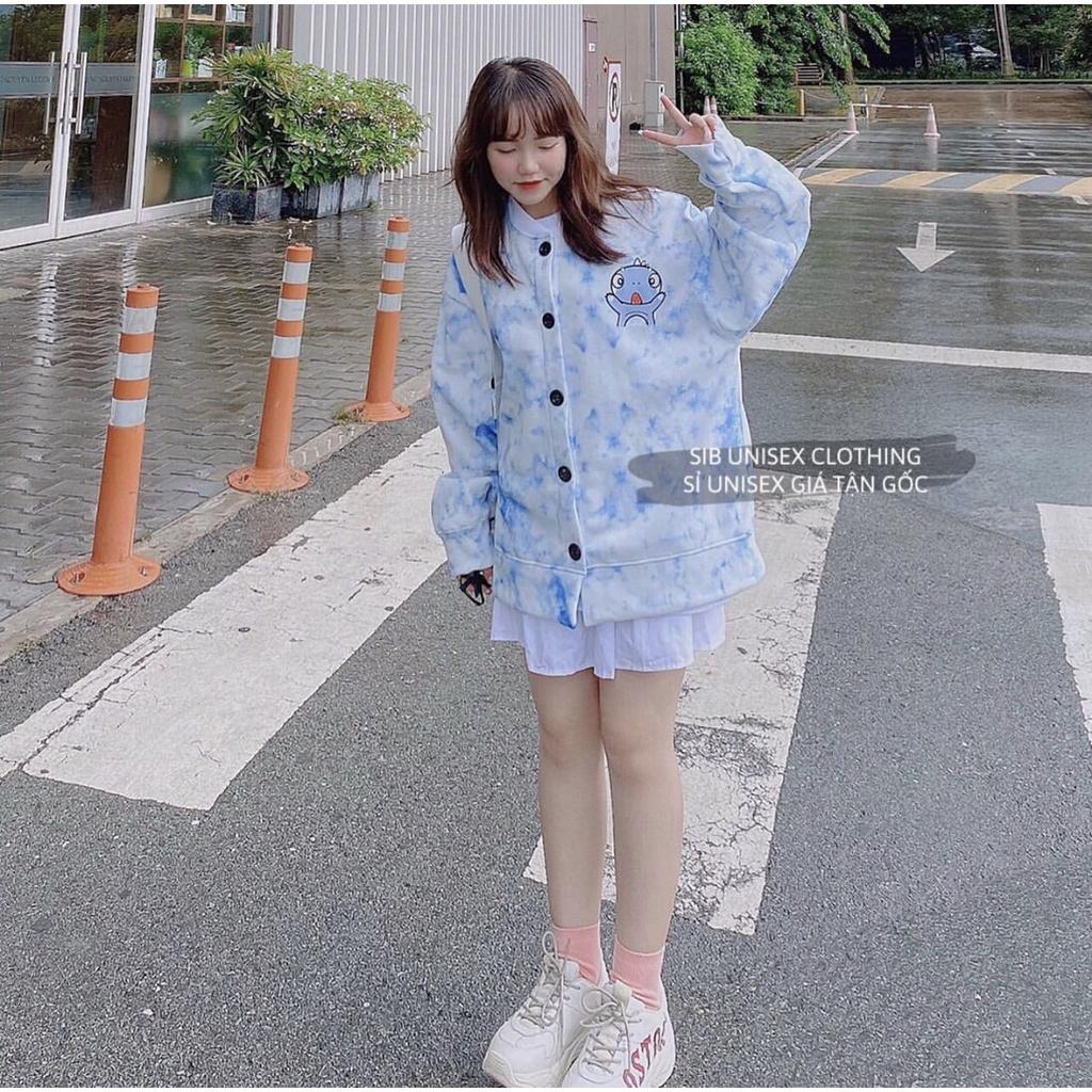 Áo cardigan SIB Clothing áo khoác form rộng unisex ulzzang loang in hình SIB008